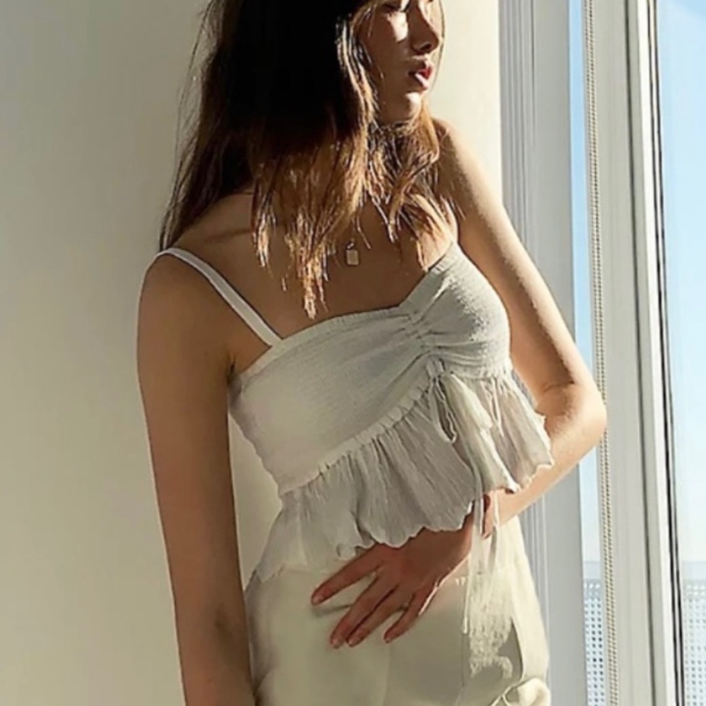 Aritzia Wilfred LaBoheme Dareau Tank cropped tie-dye camisole